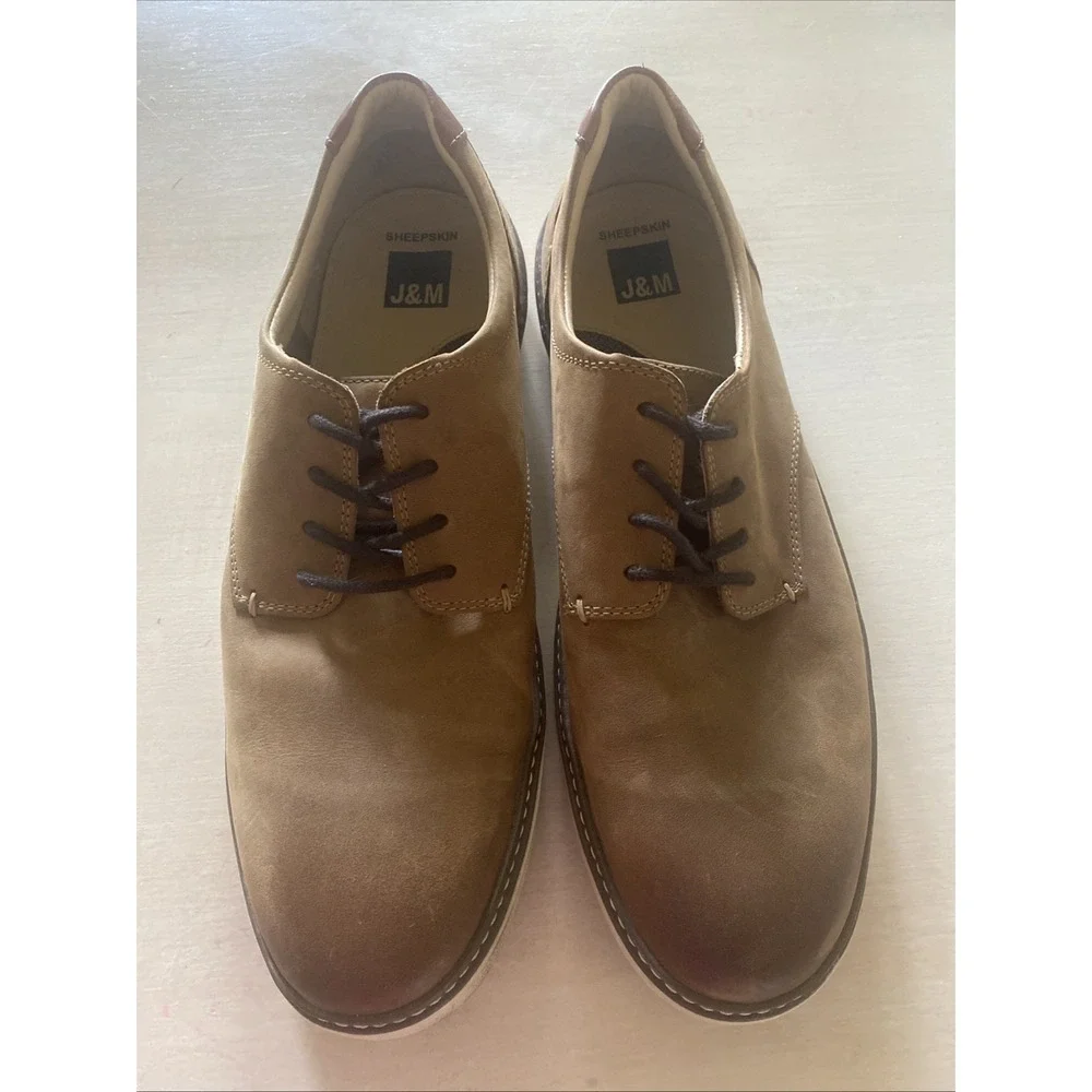 Johnston & Murphy Men's McGuffey Tan Oiled Full Grain‎ Shoes - Brown - Size 10.5